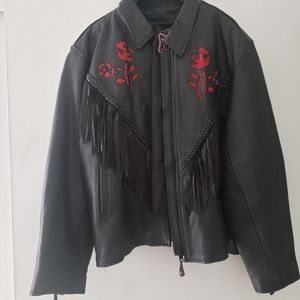 Womens Leather Biker Jacket